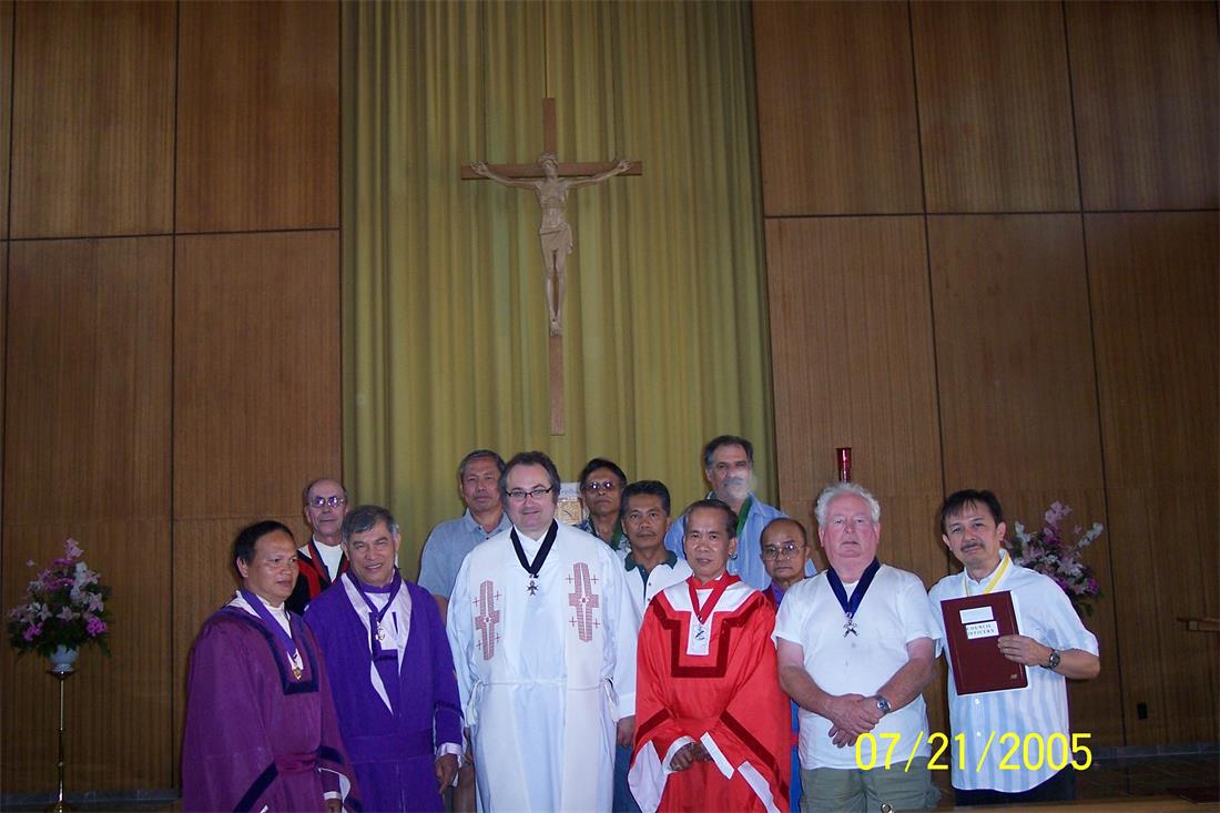 Installation of officers - 2005 with Fr. Lawrence